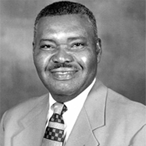 Black and white portrait of Morris V. Johnson.