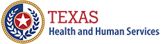 Texas Health and Human Services logo.