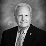 Black and white portrait of Major Tim Cannon.